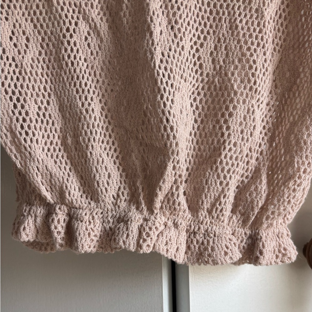Vintage 70s Crochet V-Neck Top - Picture 9 of 11
